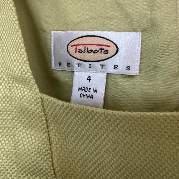 Wool & Silk Talbots Petite Shift Dress - Pistachio Light Green - Picture 3 of 8